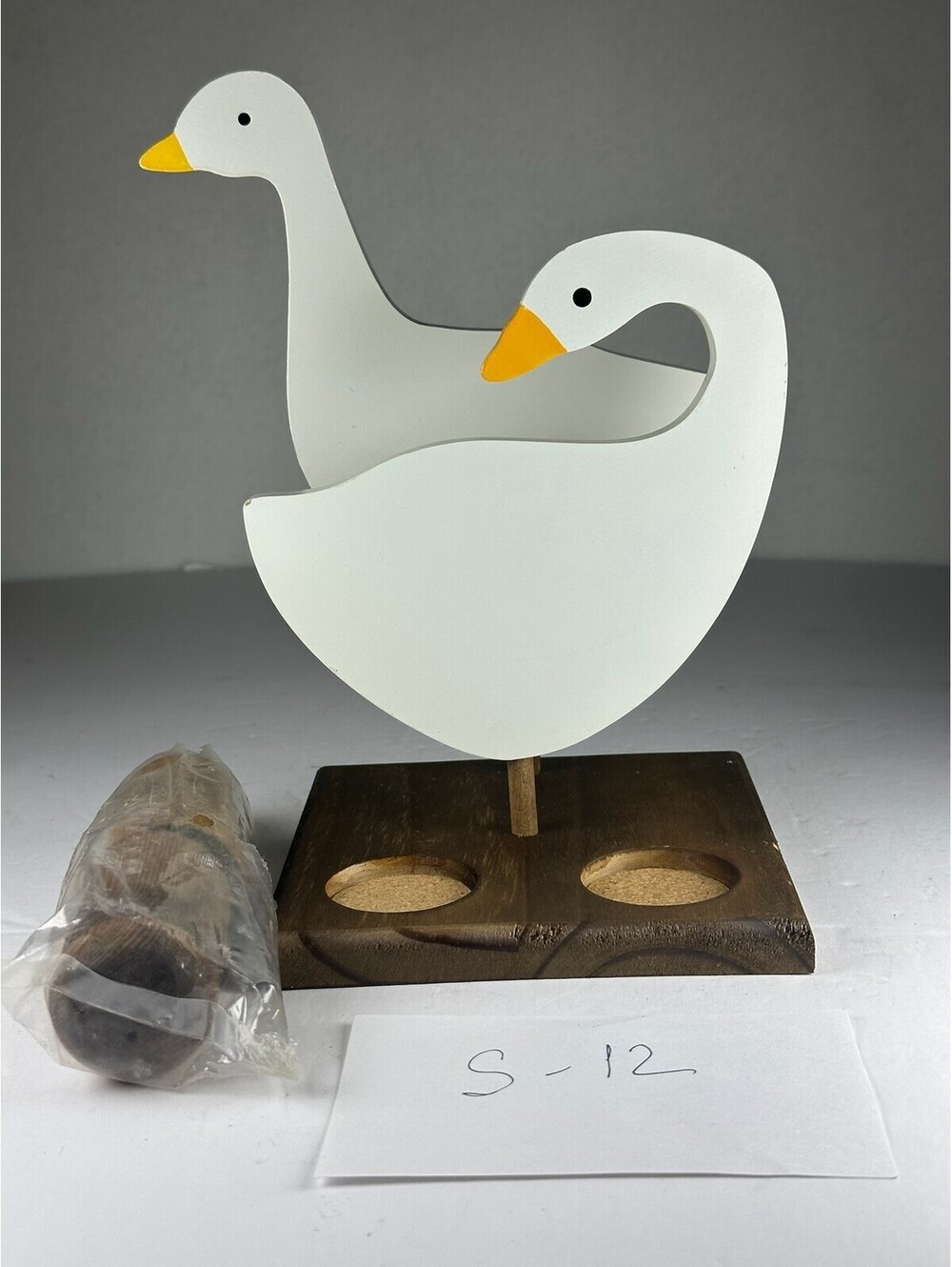 Vintage House of Lloyd Country Geese Napkin Holder Wood Decor S-12
